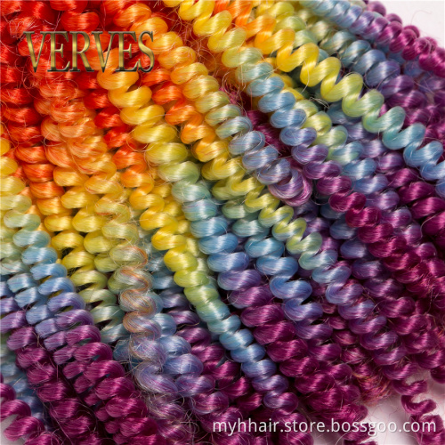 Synthetic Wholesale 8 inch Ombre Synthetic Braiding Hair Spring Twist Bounce Crochet Braids Spring Twist Hair